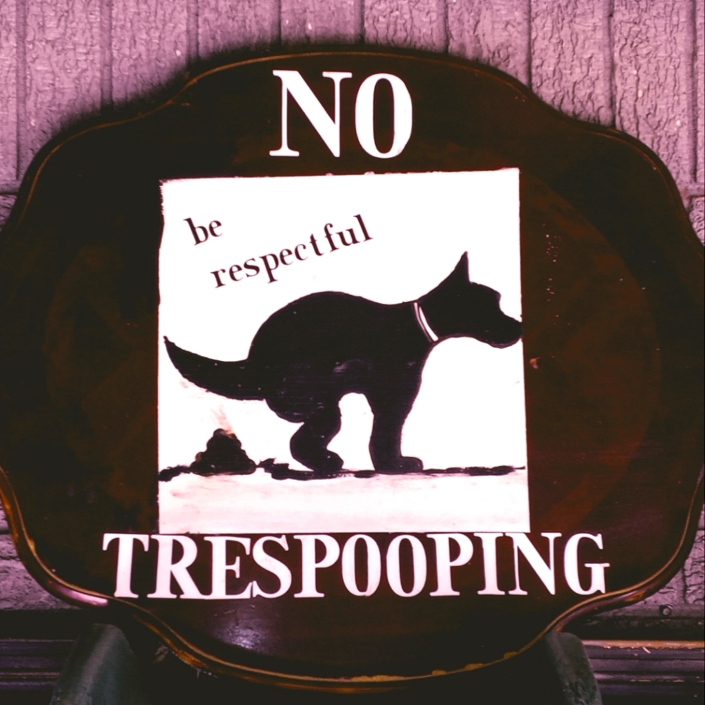 No poop/no trespass